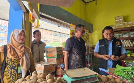 Antisipasi Kelangkaan Jelang Ramadhan, Satgas Pangan Polres Madiun Sidak Pasar Umum Caruban