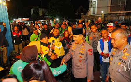 Momen Kapolri Interaksi-Serap Aspirasi Ojol di Kedai Ado Presisi 