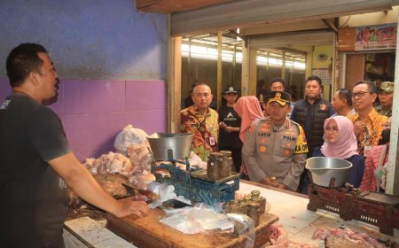 Jelang Idul Fitri Kapolres Probolinggo Cek Harga dan Ketersediaan Bahan Pangan