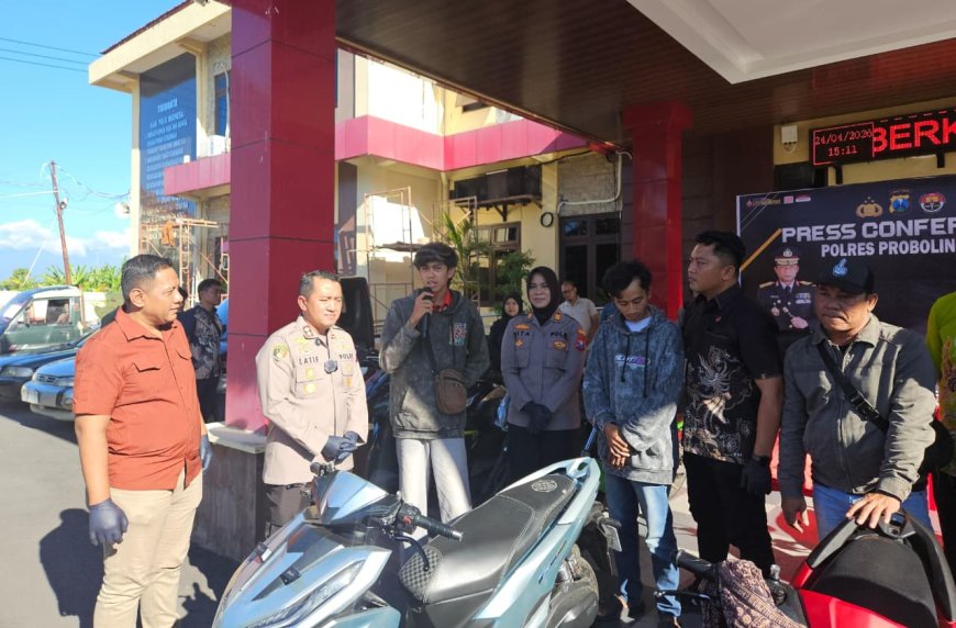 Polres Probolinggo Temukan dan Serahkan Motor yang Hilang, Korban Curanmor Tersenyum Riang