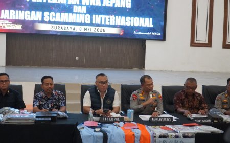Polrestabes Surabaya Bongkar Markas Scaming Jaringan Internasional 44 Orang Diamankan